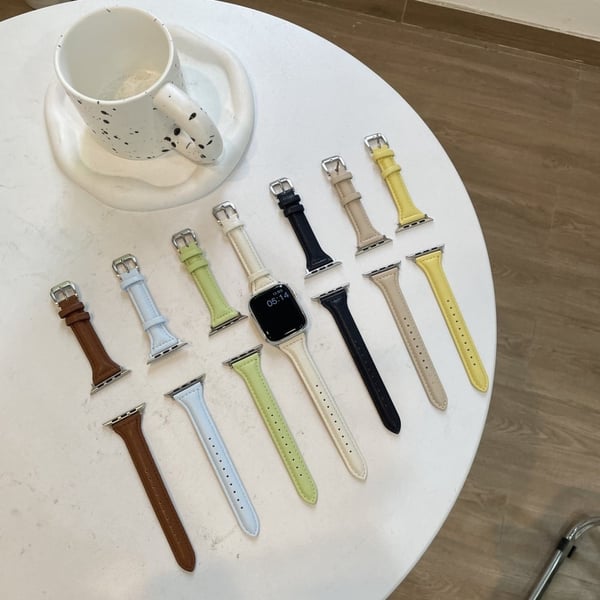 Apple Watch Series 41mm / 40mm / 38mm Armbånd Slim lærrem - Brun