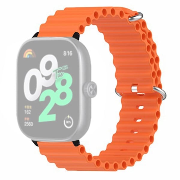 Xiaomi Redmi Watch 4 Silikone urrem med legeringsstik - Orange
