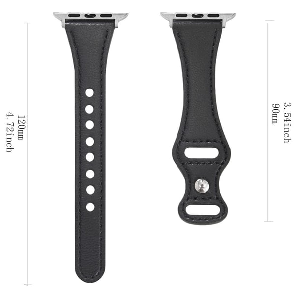 Apple Watch Series 41mm / 40mm / 38mm Gourd Design lærarmbånd - Lysegrå