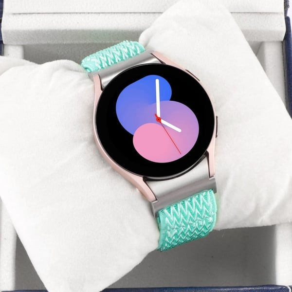 Samsung Galaxy Watch6 / Watch6 Classic / Watch 5 Bølgeformet klokkerem Flettet armbånd - Mintgrønn