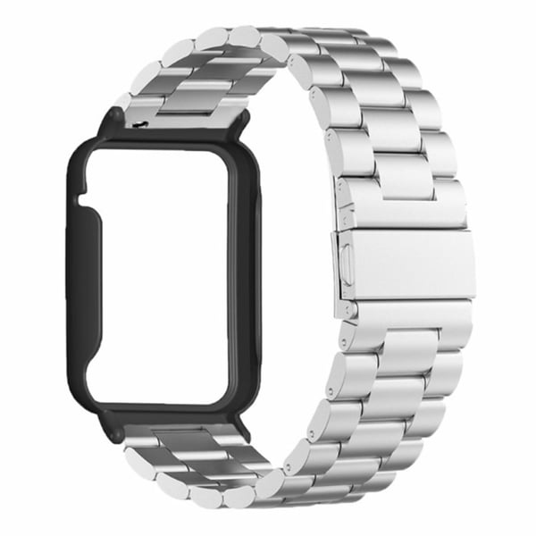 Xiaomi Smart Band 8 Pro-klokkearmbånd i rustfritt stål med svart urkasse - Sølv