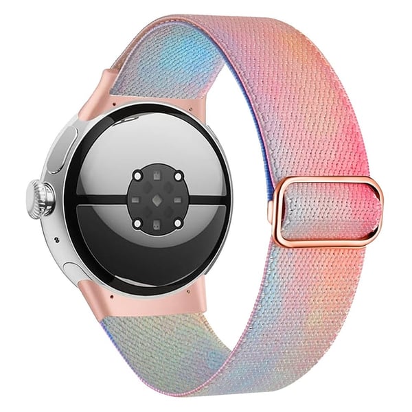 Google Pixel Watch / Watch 2 Pattern Straps Adjustable Nylon Watch Band - Phantom Aurora