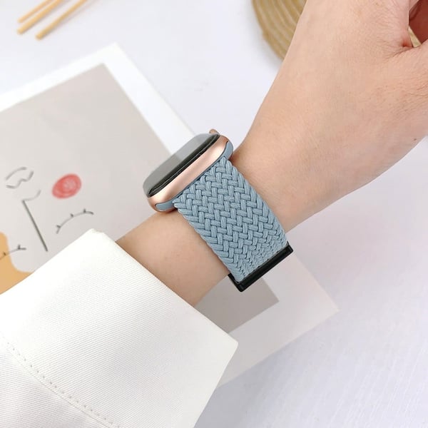 Apple Watch Series 41mm / 40mm / 38mm Nylon Strap Replacement - Rock Cyan
