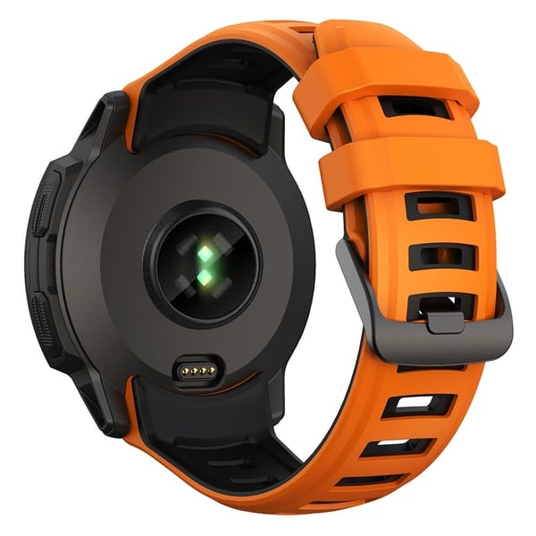 Garmin Instinct 2X silikoninen kellohihna - Oranssi + Musta