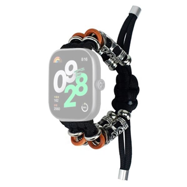 Xiaomi Redmi Watch 4 Justerbar klokkerem med perleflettet nylonbånd - Svart