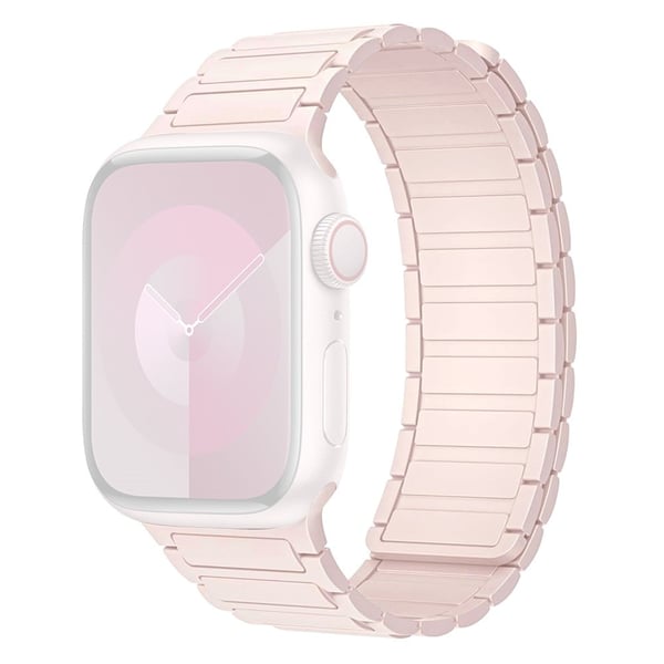 Apple Watch Series 41mm / 40mm / 38mm Silikon magnetisk klokkerem - Offisiell Lys Rosa