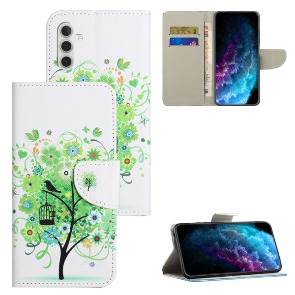 Wonderland Samsung Galaxy A55 flip etui - Grønt Træ