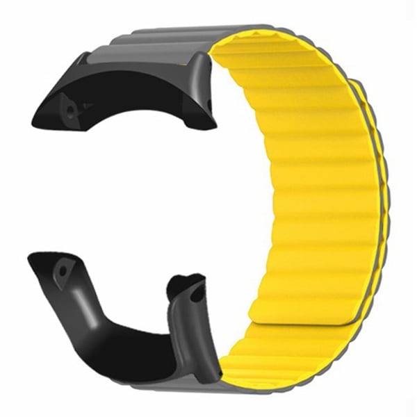 Suunto Ambit3 Peak / Ambit2 Silikon Sportsbånd Magnetisk Klokkebånd - Grå + Gul