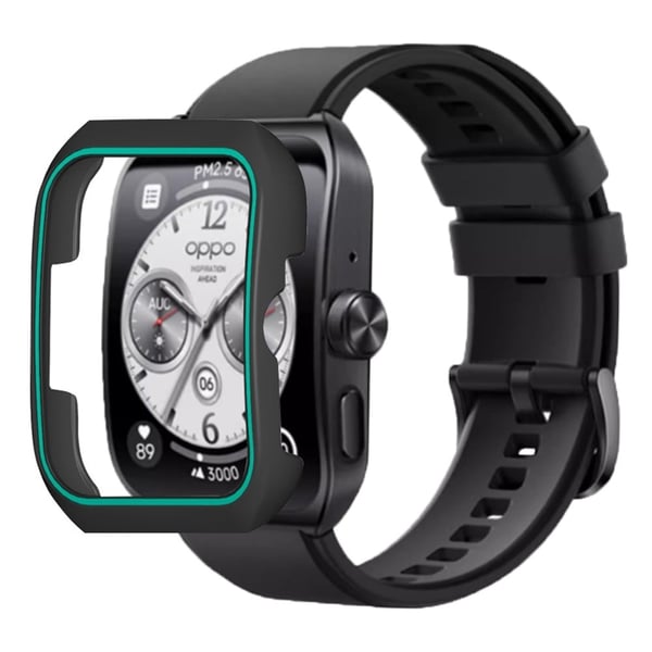 Oppo Watch 4 Pro-etui Støtsikkert, hardt og støtsikkert beskyttelsesdeksel til klokken - Svart + Blå