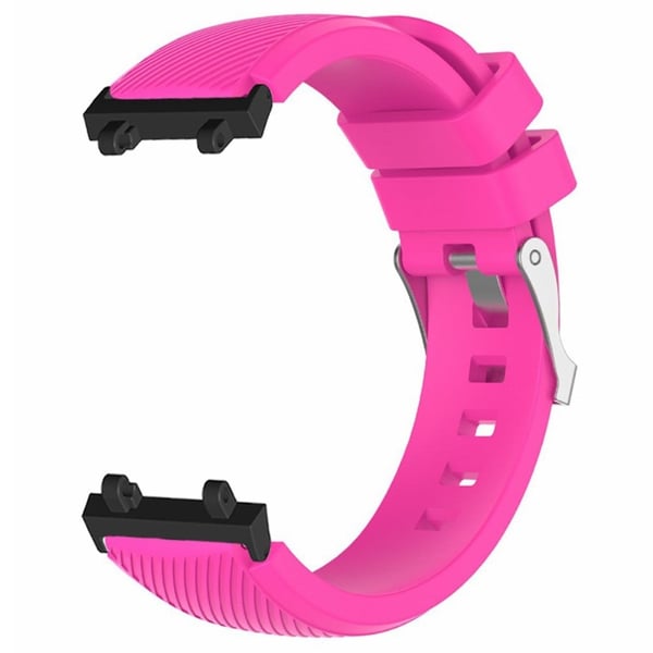 Huami Amazfit Active Edge A2212 Klokkebånd Twill Texture Silikonrem Erstatning - Rose