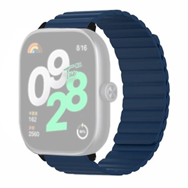 Xiaomi Redmi Watch 4 Magnetisk silikonklokkearmbånd med legeringskontakt - Midnattsblå