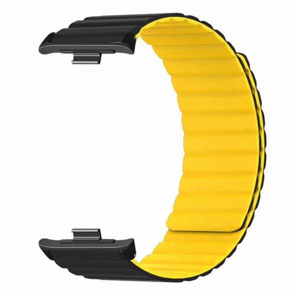 Xiaomi Redmi Watch 4 Magnetisk silikonklokkearmbånd med legeringskontakt - Svart + Gul