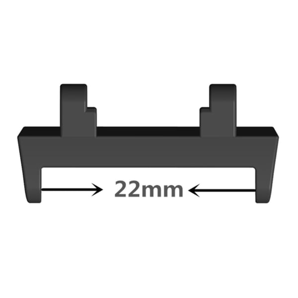 1 par klokkeremkontakter Huami Amazfit Active Edge (A2212) 22 mm adapterutskiftning - Svart