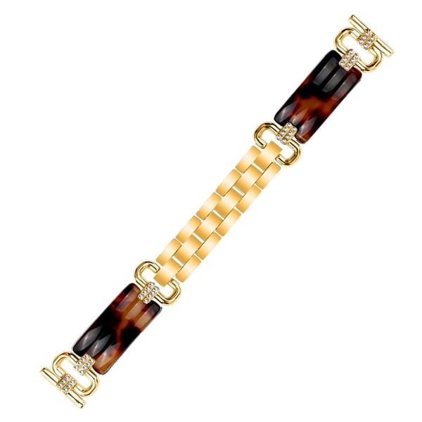 Huami Amazfit Cheetah Pro Rhinestone Decor Resin Strap Stilig Smartwatch Armbånd - Gull / Skilpaddeskall