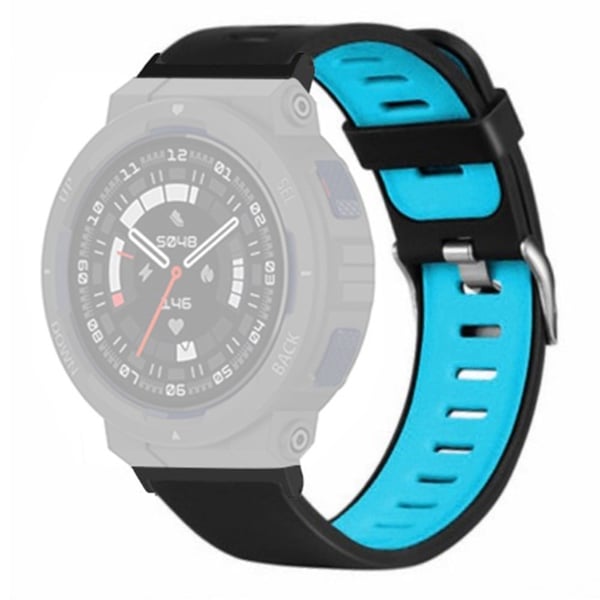 Huami Amazfit Active Edge A2212 Utskifting av armbåndsrem med to farger - Svart + Blå