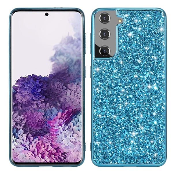 Glitter Samsung Galaxy S24 skal - Blå