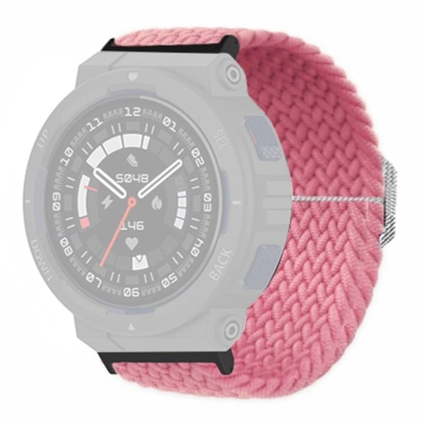 Huami Amazfit Active Edge (A2212) Klokkerem med flettet nylonrem som kan justeres - Rosa
