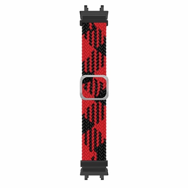 Huami Amazfit Active Edge (A2212) Klokkerem med flettet nylonrem som kan justeres - Rød Svart