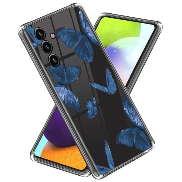 Deco Samsung Galaxy A55 deksel - Blå Sommerfugler
