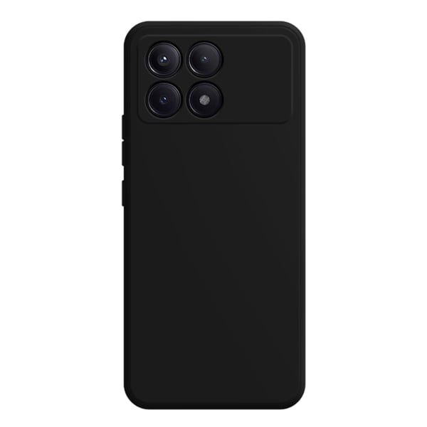 Mikrofiberfôret deksel i mykt gummi for Xiaomi Redmi K70E - Svart