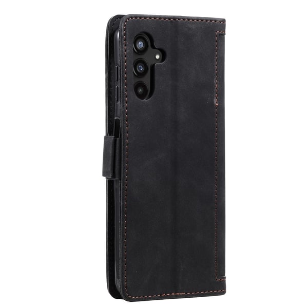 Surburbian Samsung Galaxy A55 flip-etui i lær - Svart