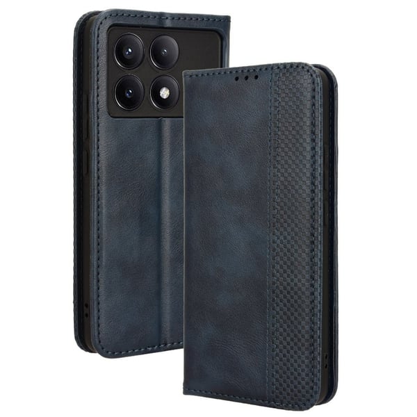 Bofink Vintage Xiaomi Redmi K70E / Xiaomi Poco X6 Pro lærveske - Blå