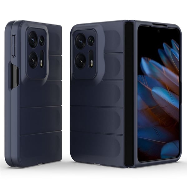 Deksel med mykt grep for Oppo Find N2 - Mørkeblå