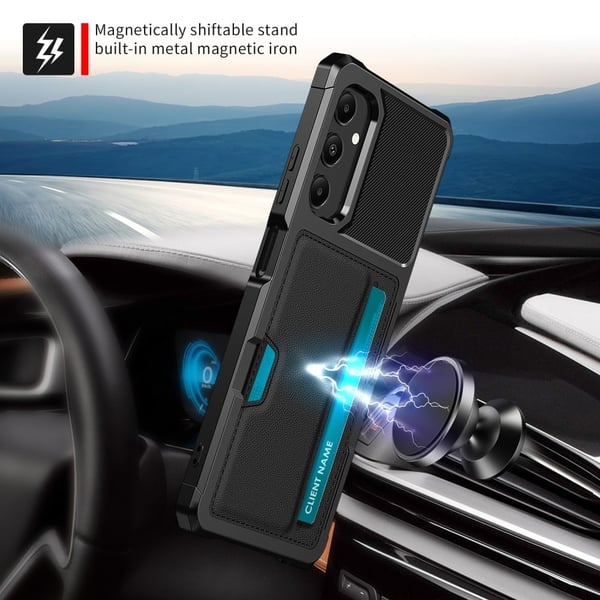 PU-læderbelagt resistent Samsung Galaxy A05s etui med kortlomme
