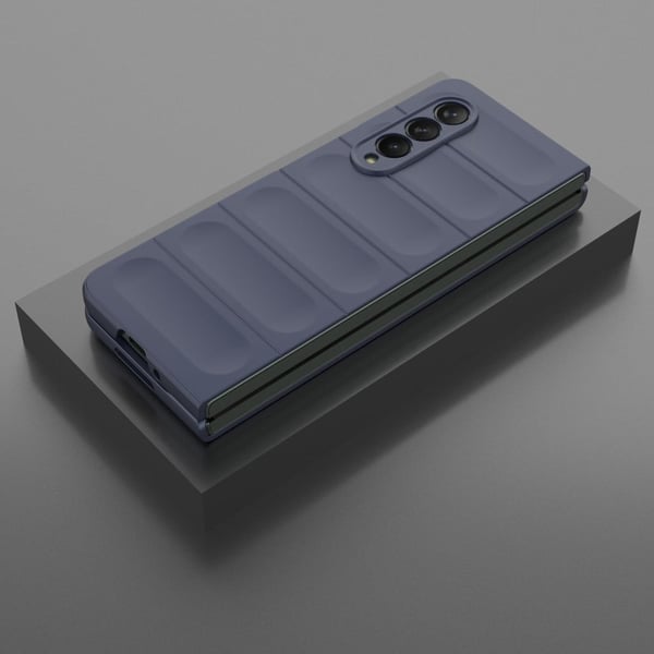 Pehmeä kahva muotoiltu kuori Samsung Galaxy Z Fold3 5G - Tummansininen