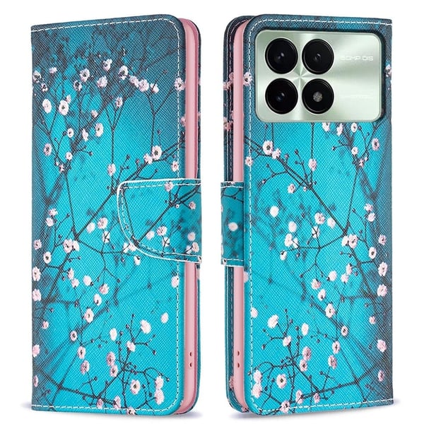 Wonderland Xiaomi Redmi K70E flip-etui - Plommeblomst