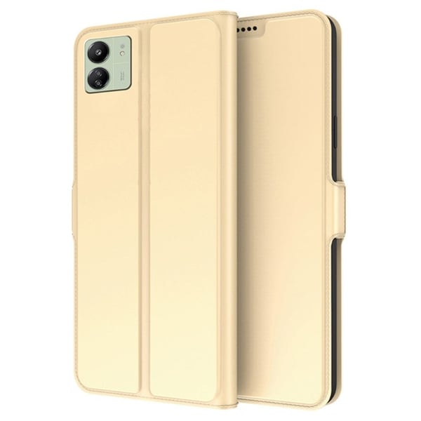 Glatt og tynt premium PU-skinnetui for Xiaomi Redmi 13C / Xiaomi Poco C65 - Gull