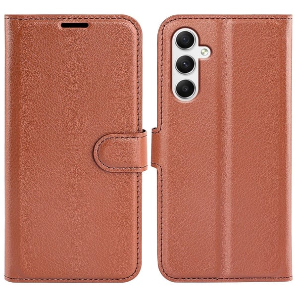 Klassisk Samsung Galaxy A35 flip etui - Brun