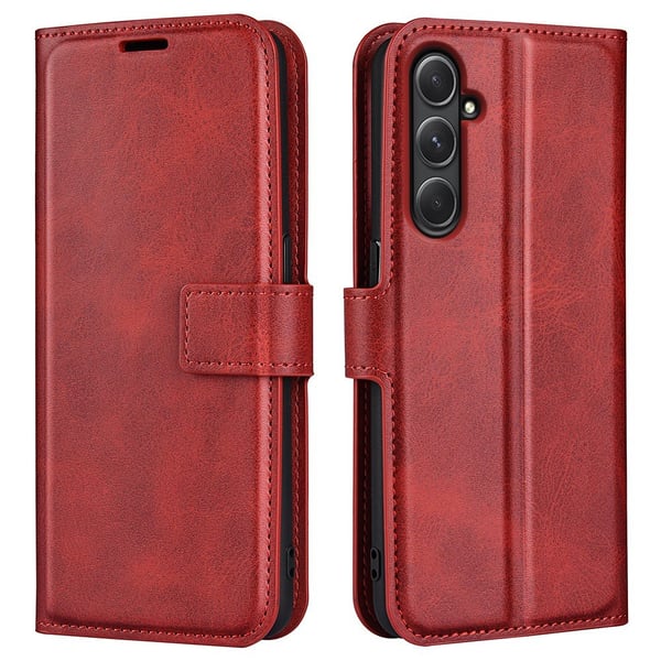 Samsung Galaxy A55 nahkainen lompakokkotelo - Punainen