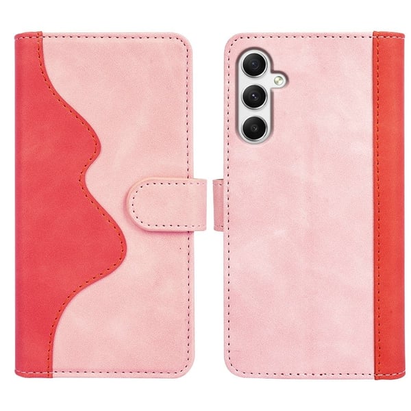 Tofarget lærdeksel for Samsung Galaxy A35 - Rosa