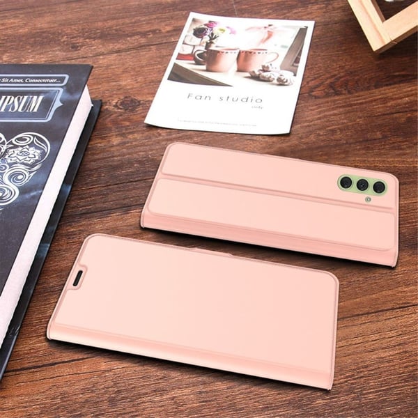 Glatt og tynt premium PU-skinnetui for Samsung Galaxy A25 - Rose Gull