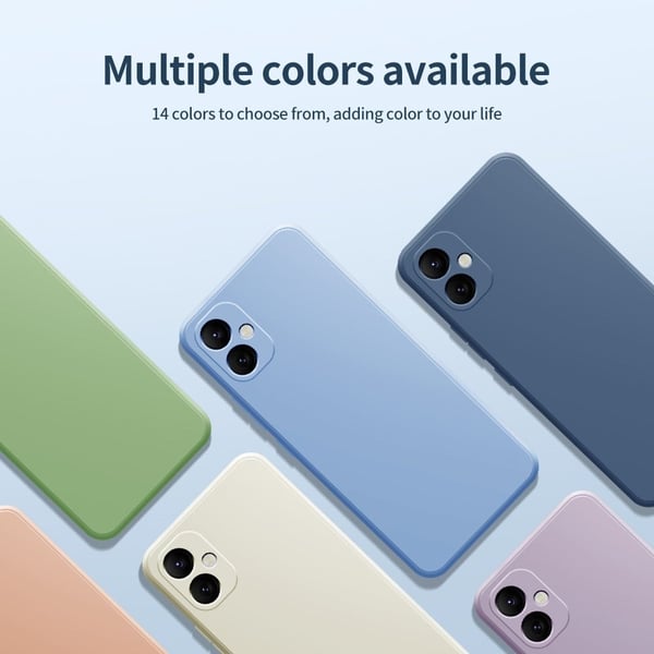 Mikrofiberfôret deksel i mykt gummi for Samsung Galaxy A05 - Lys Cyan
