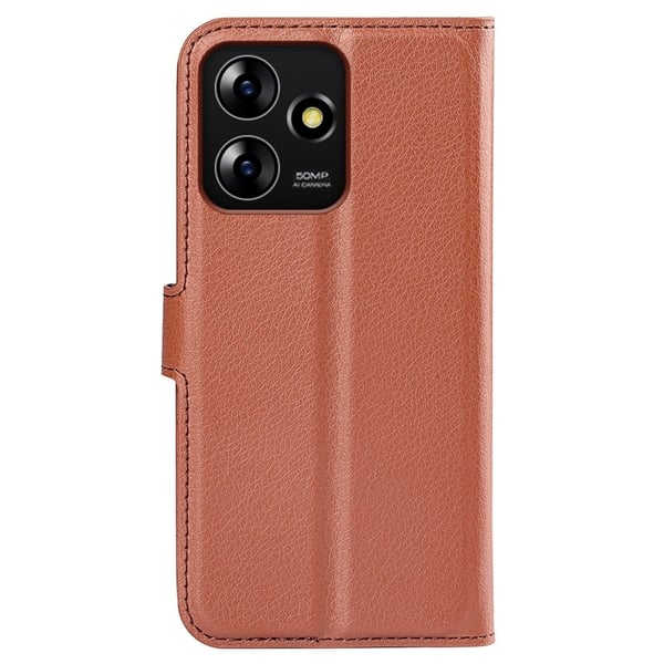 Classic ZTE Blade A73 flip etui - Brun