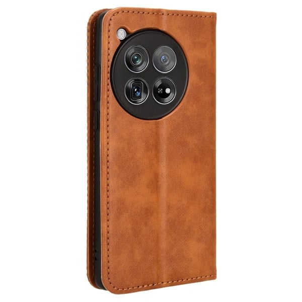 Bofink Vintage OnePlus 12 lærveske - Brun
