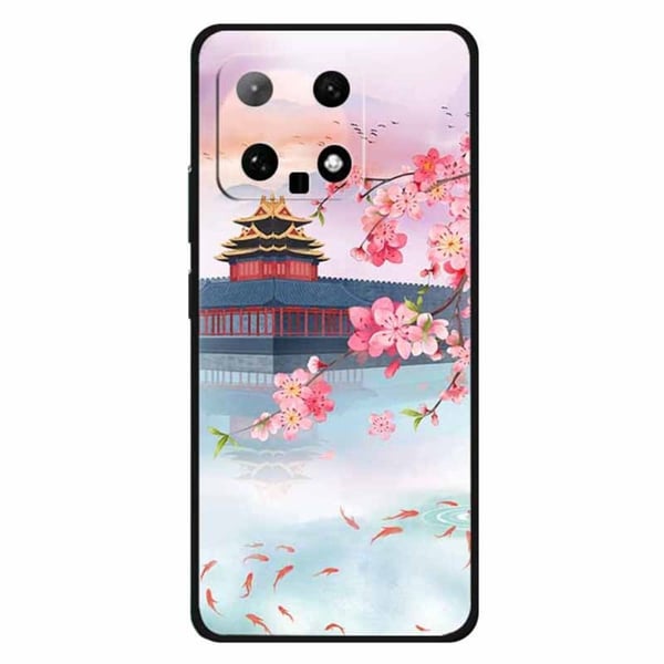 Imagine Xiaomi 14 deksel - Antikkens Tårn Leker Med Fisk