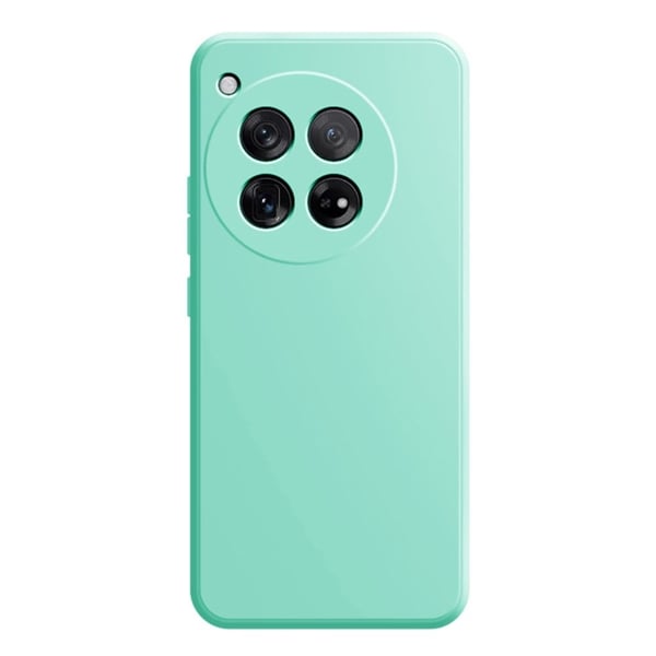 Mikrofiberfôret deksel i mykt gummi for OnePlus 12 - Lys Cyan