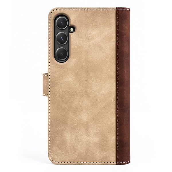 Tofarget lærdeksel for Samsung Galaxy A55 - Gul