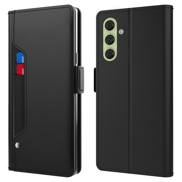 Samsung Galaxy S24 etui med makeup-spejl i smart design - Sort