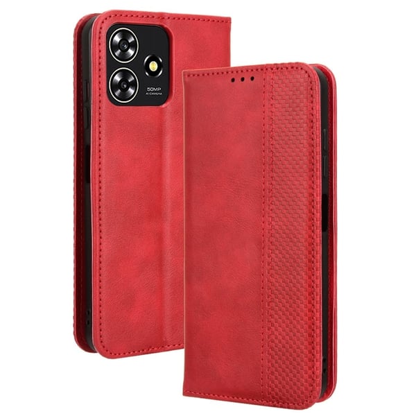 Bofink Vintage ZTE Blade A73 / ZTE Blade V50 Vita / ZTE Blade V50 Design / ZTE Axon 50 Lite lærveske - Rød