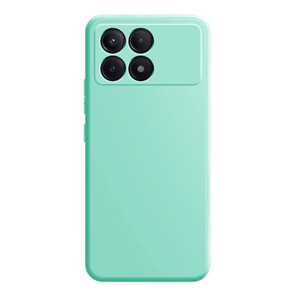 Mikrofiberfôret deksel i mykt gummi for Xiaomi Redmi K70E - Lys Cyan