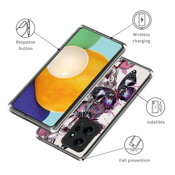 Deco Xiaomi Redmi Note 12 deksel - Lilla Sommerfugler