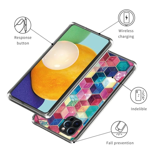 Deco iPhone 15 Pro deksel - Fargerike Klosser