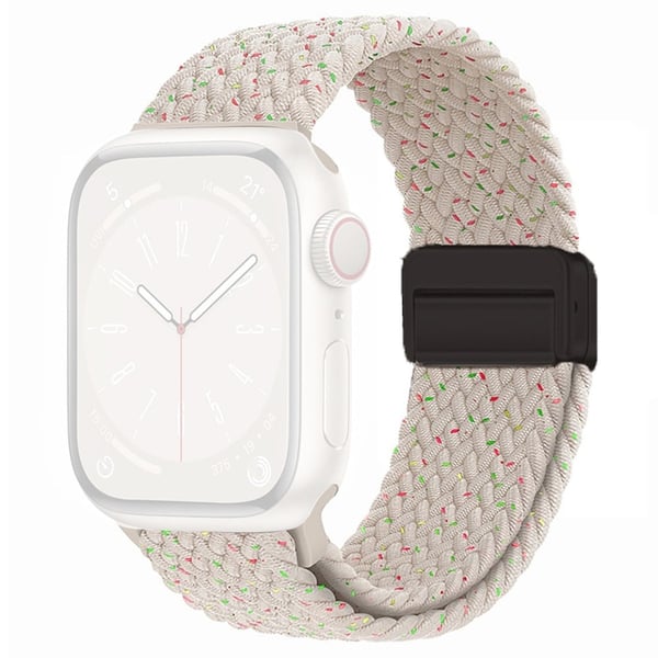 Apple Watch Series 41mm - 40mm - 38mm Universal Nylon Watch Band Magnetic Strap - Starlight Fargerik Apple Watch Series 41mm - 40mm - 38mm Universal Nylon Watch Band Magnetic Strap - Starlight Fargerik