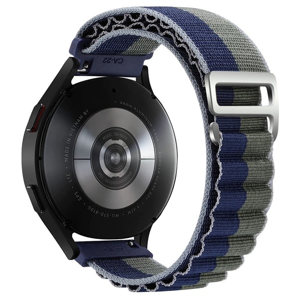KALEBOL KLB-GSNL-001 Huawei Watch GT 4 41 mm / Garmin Venu 3S 18 mm klokkerem Justerbart nylonbånd - Moss Grønn
