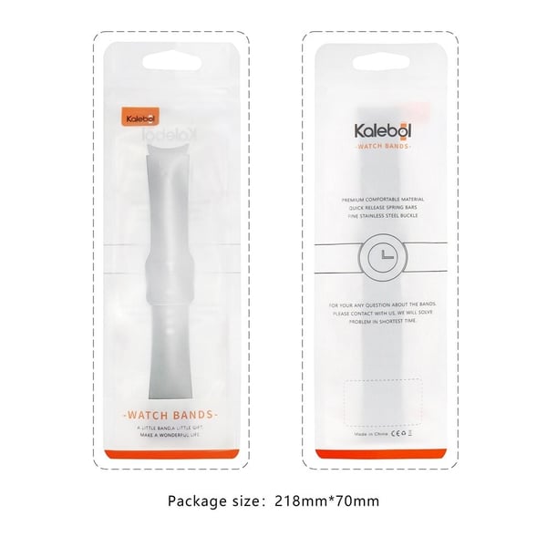 KALEBOL KLB-SXKGJ-001 20 mm justerbar klokkerem med erstatningsarmbånd i silikon - Svart