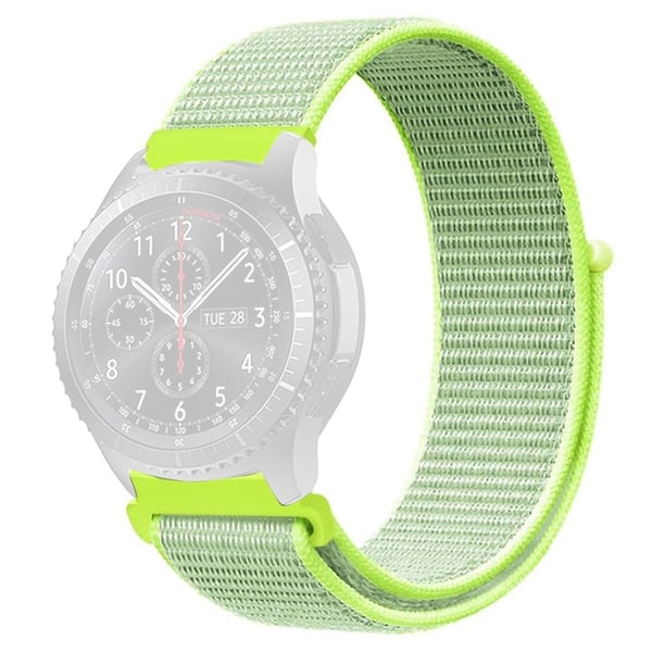 KALEBOL KLB-NLHH-001 Samsung Galaxy Watch3 45 mm / Huawei Watch GT4 46 mm klokkerem 22 mm nylonarmbånd - Lys Gul